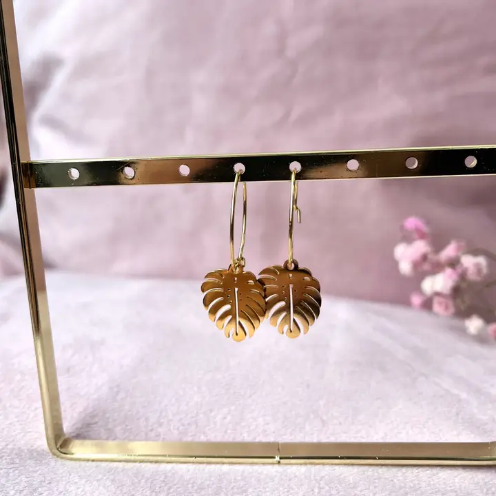 Monstera hoops 20mm - Monstera 13x17mm