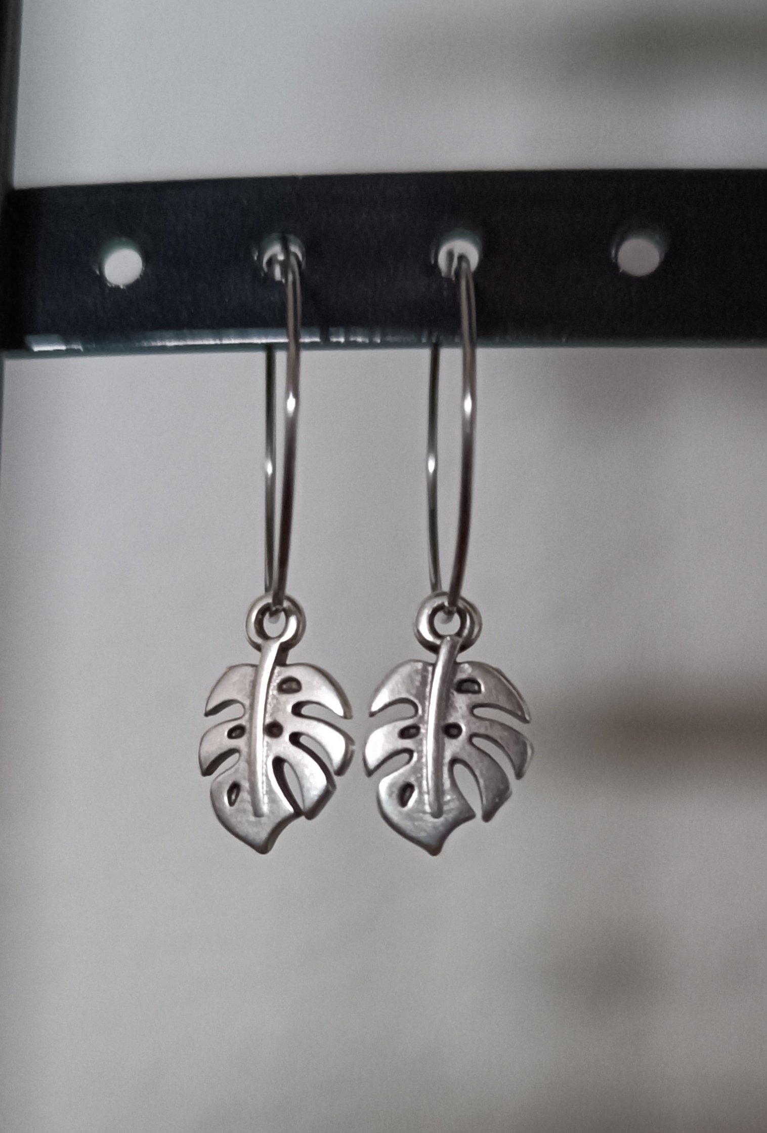 hoops monstera in zilverkleur