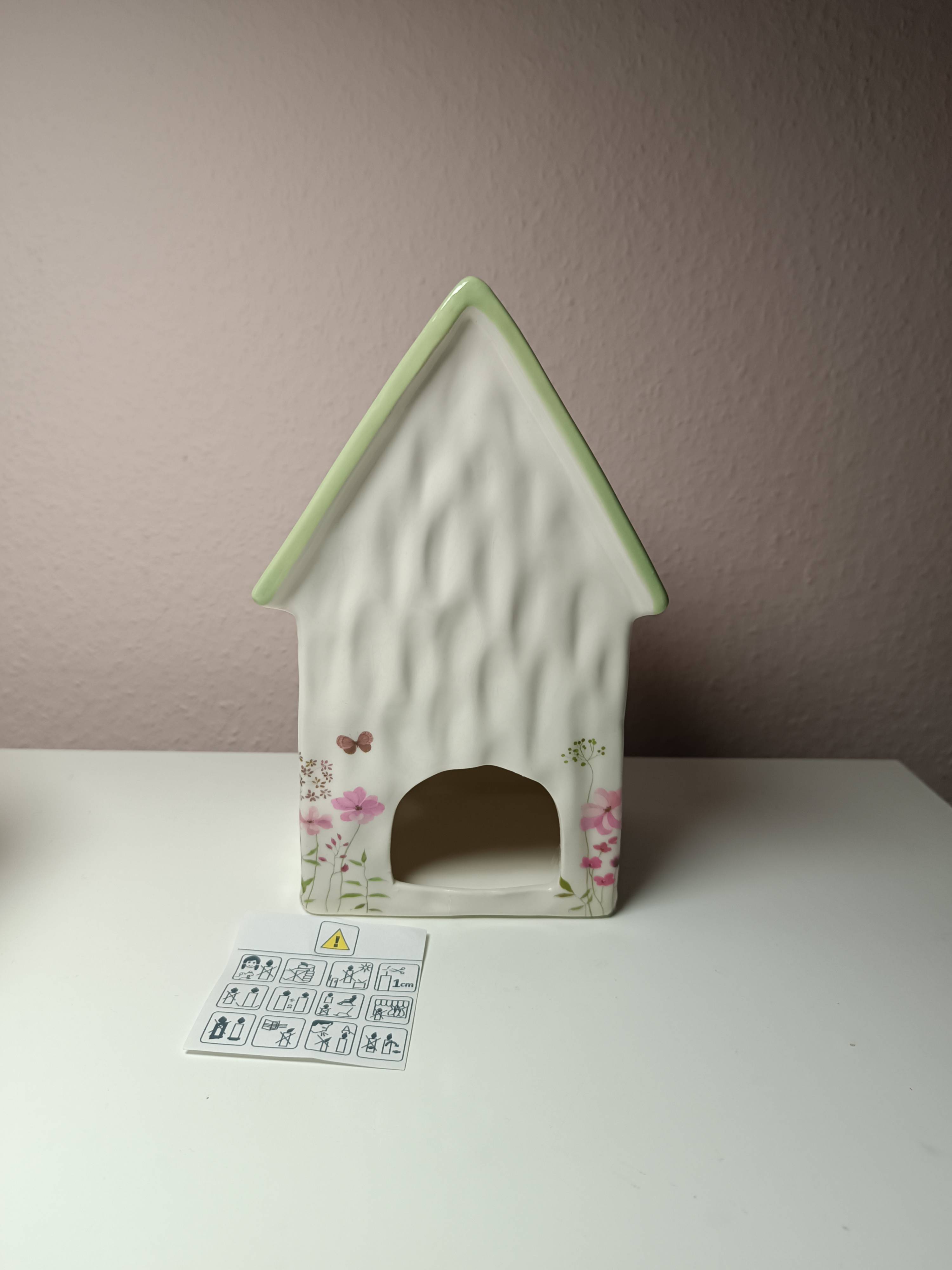 vrolijk huisje waxinelichtje