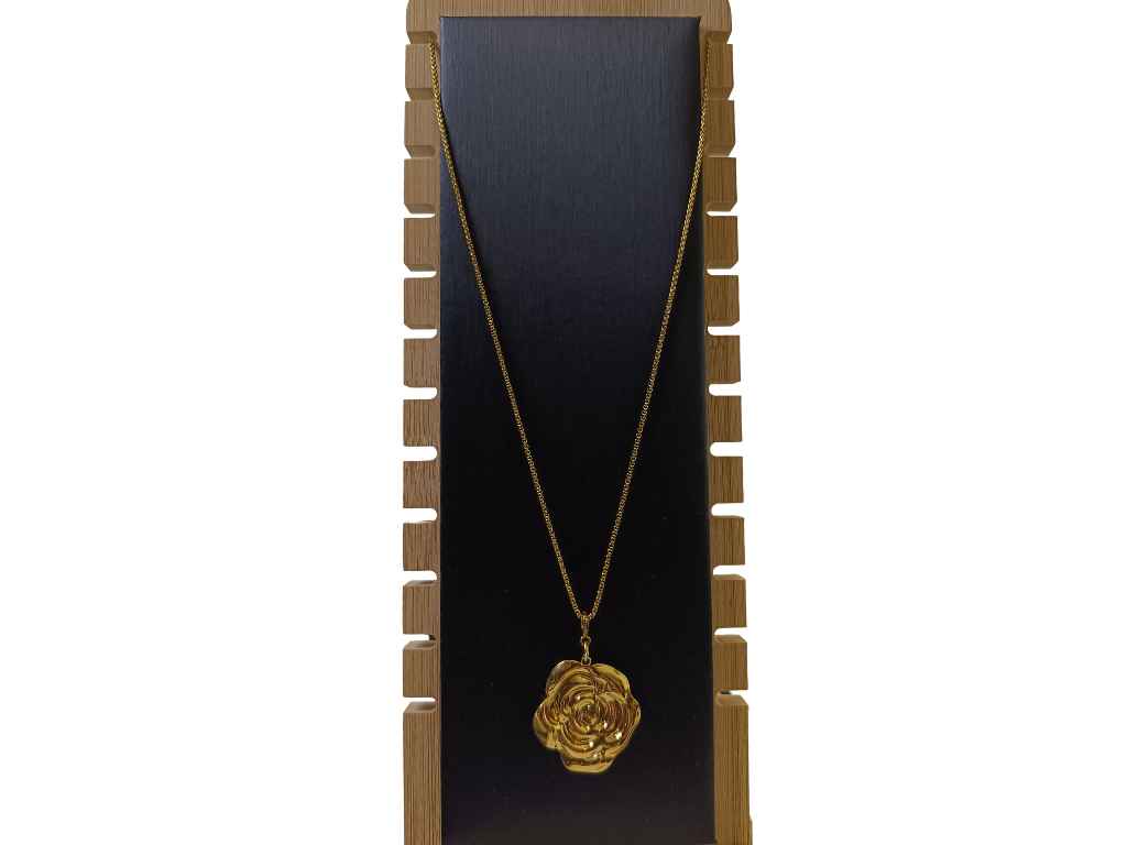 Stainless Steel Golden Rose ketting