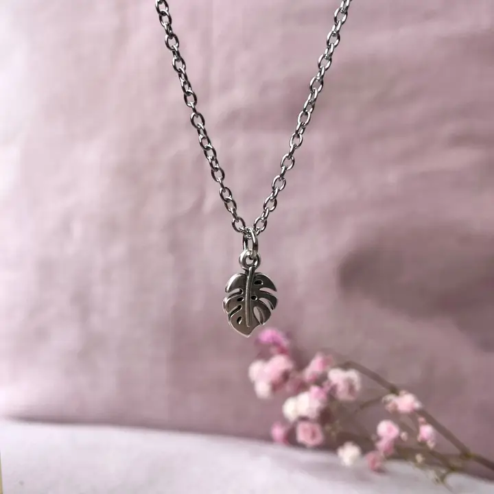 monstera ketting sieraden