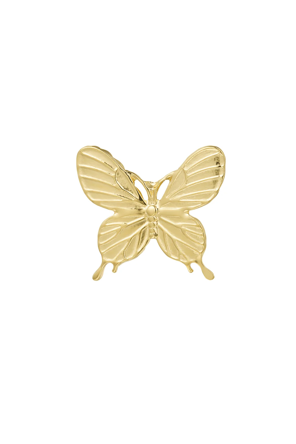 ring vlinder in goud