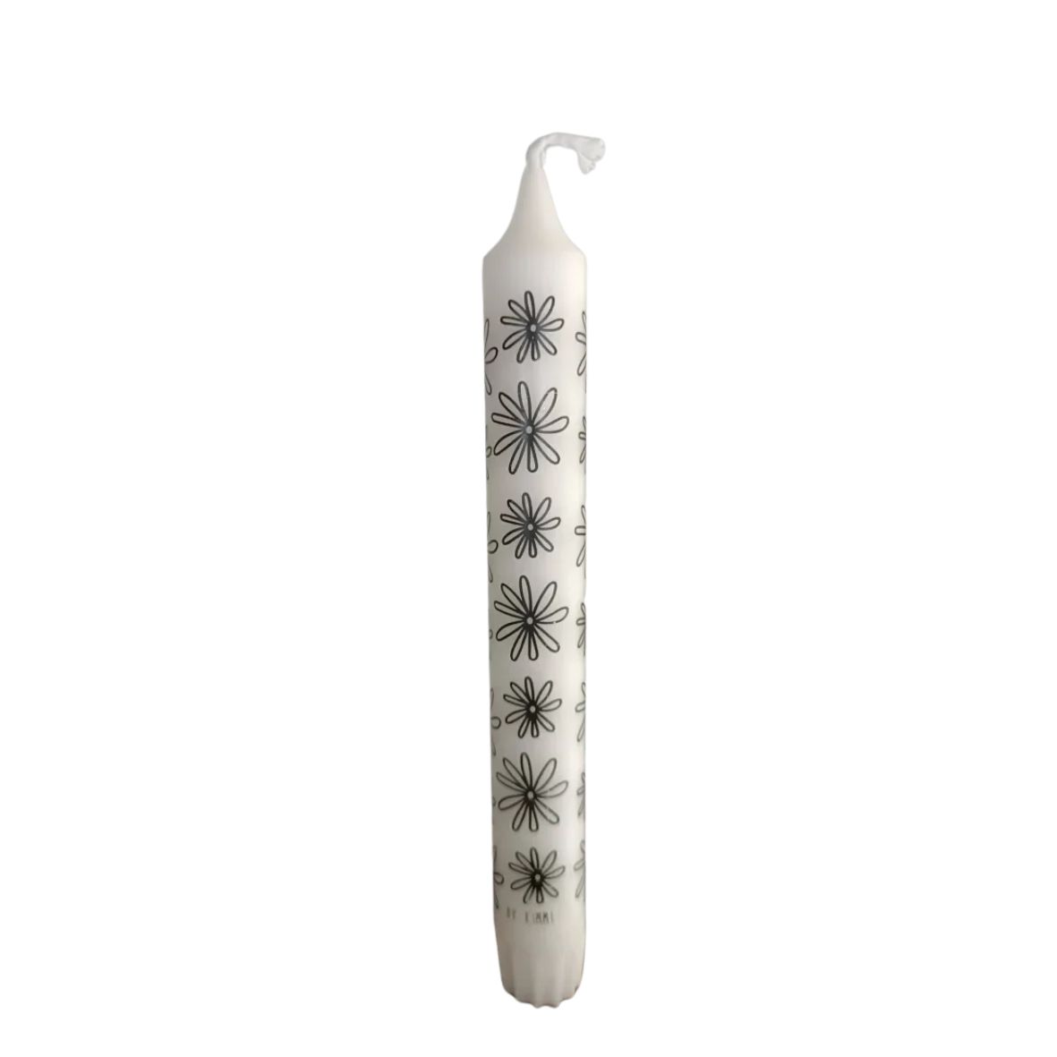 Witte kaars zwart Daisy